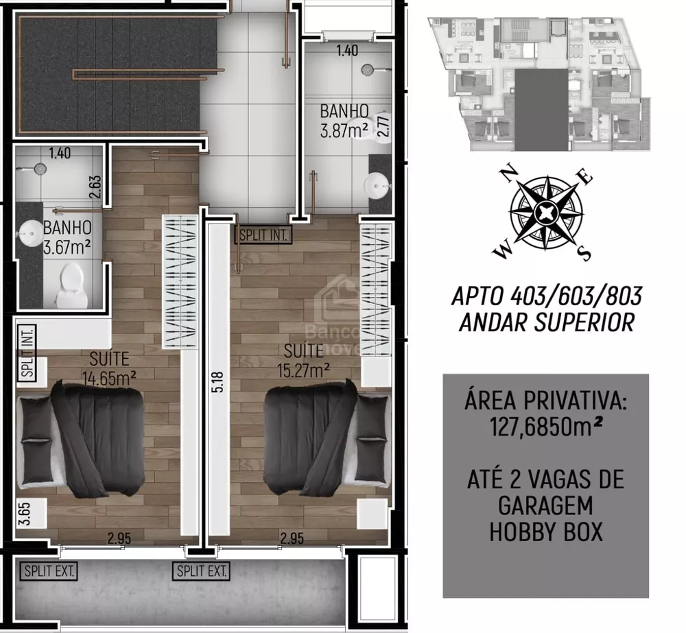 Apartamento, 2 quartos, 127 m² - Foto 2