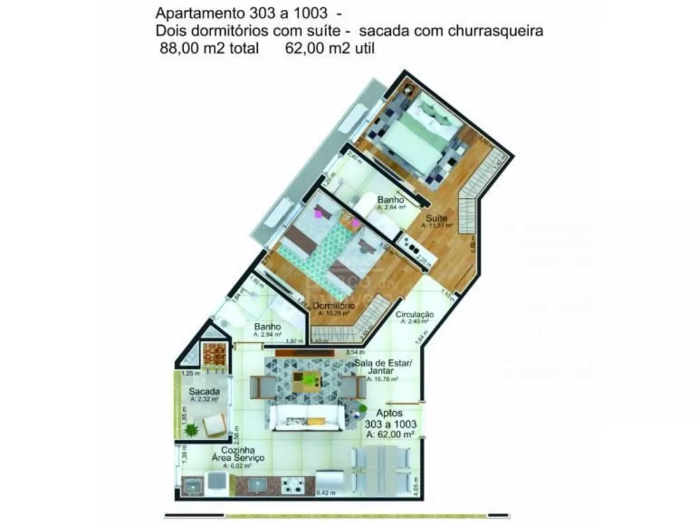 Apartamento à venda com 1 quarto, 40m² - Foto 4