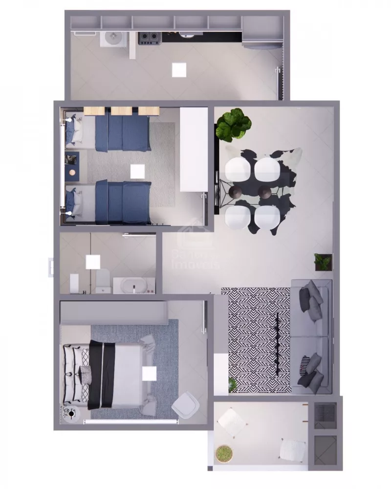 Apartamento à venda com 2 quartos, 68m² - Foto 4