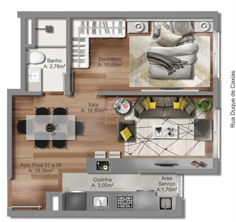 Apartamento, 1 quarto, 39 m² - Foto 5