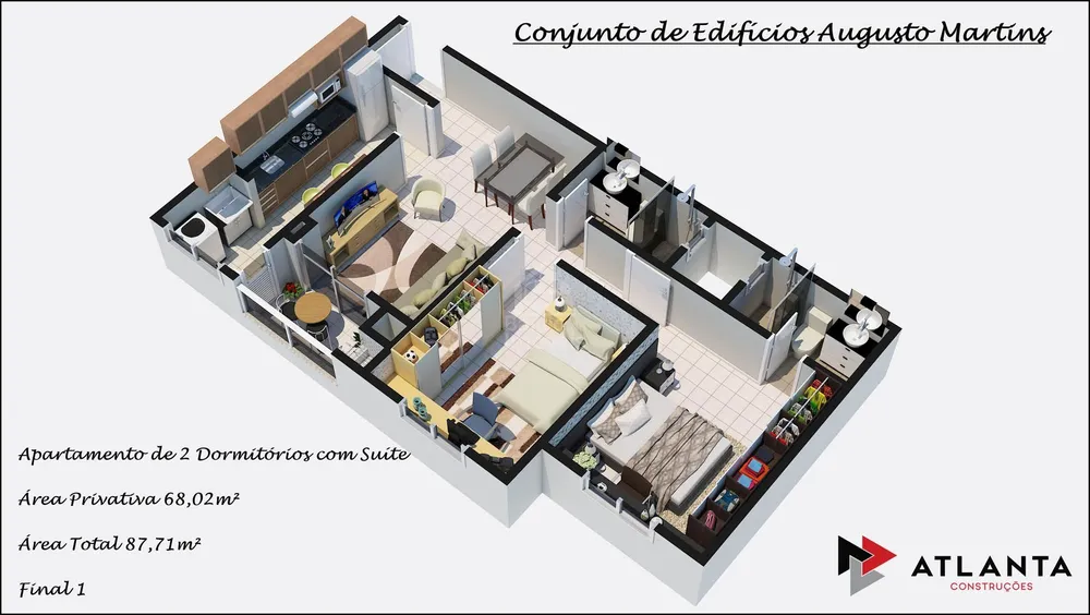 Apartamento, 2 quartos, 65 m² - Foto 1