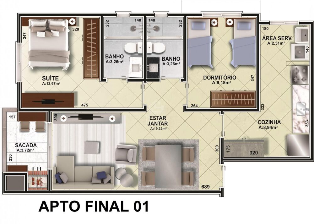 Apartamento, 2 quartos, 76 m² - Foto 8