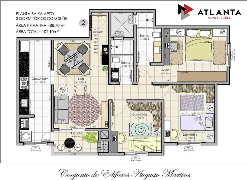 Apartamento, 3 quartos, 88 m² - Foto 4