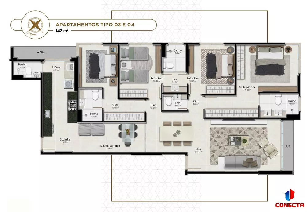 Apartamento à venda com 4 quartos, 142m² - Foto 7