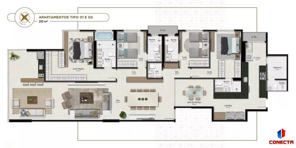 Apartamento à venda com 4 quartos, 142m² - Foto 6