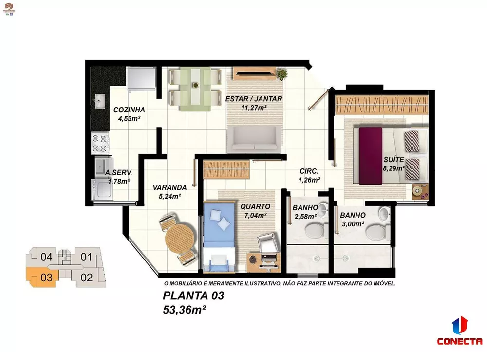 Apartamento à venda com 2 quartos, 51m² - Foto 10