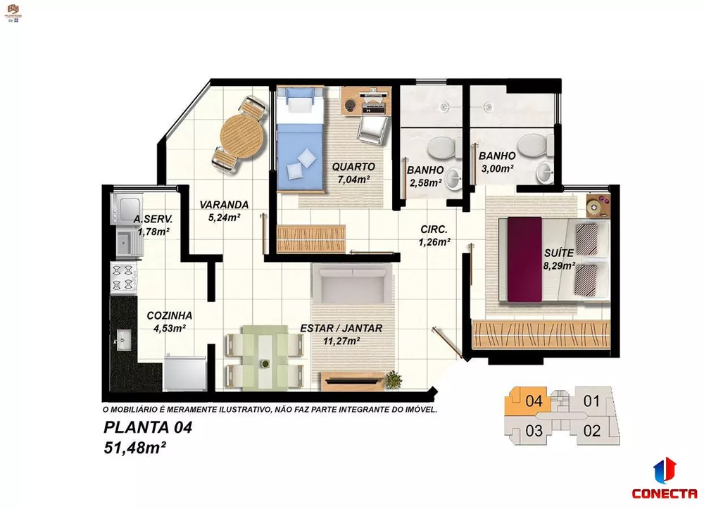 Apartamento à venda com 2 quartos, 51m² - Foto 11