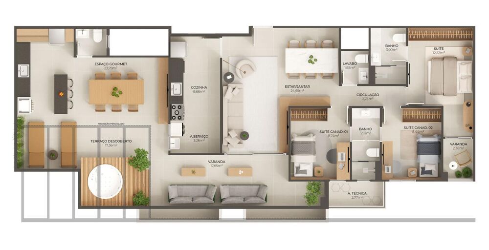 Cobertura, 3 quartos, 123 m² - Foto 12