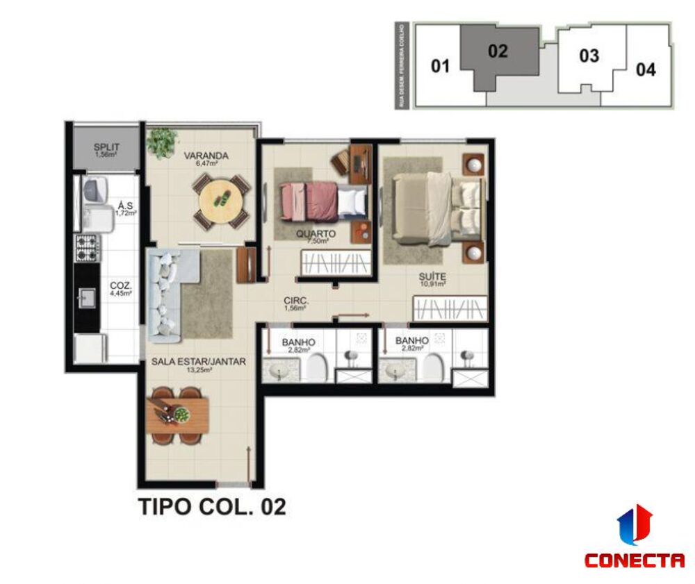 Apartamento à venda com 2 quartos, 62m² - Foto 8
