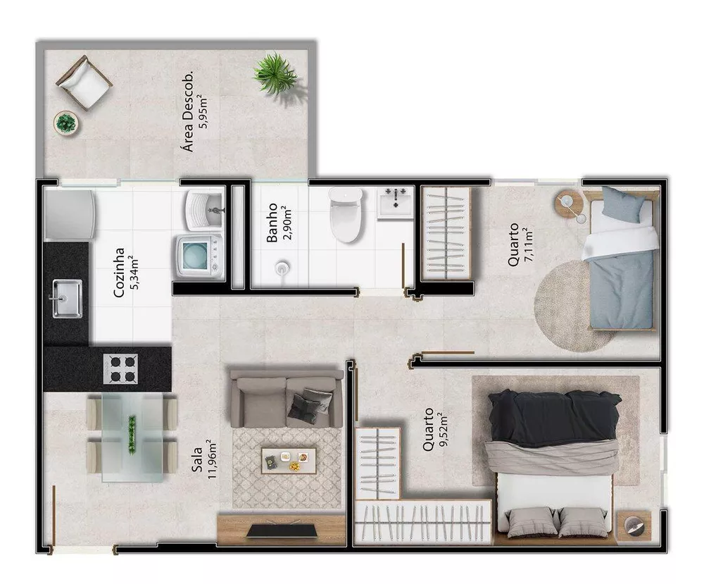 Apartamento à venda com 2 quartos, 109m² - Foto 6