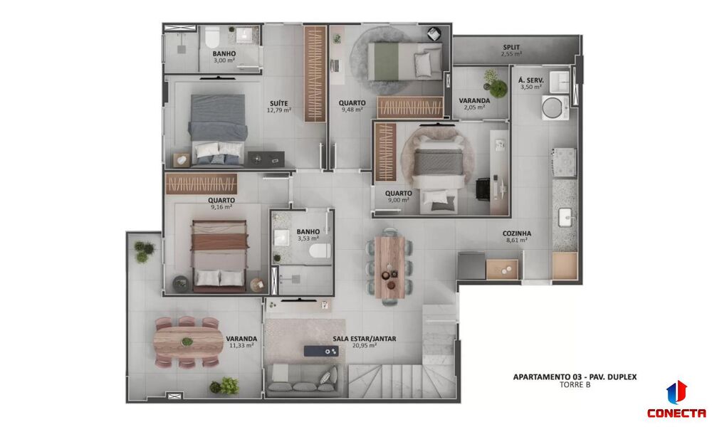 Cobertura, 4 quartos, 206 m² - Foto 13