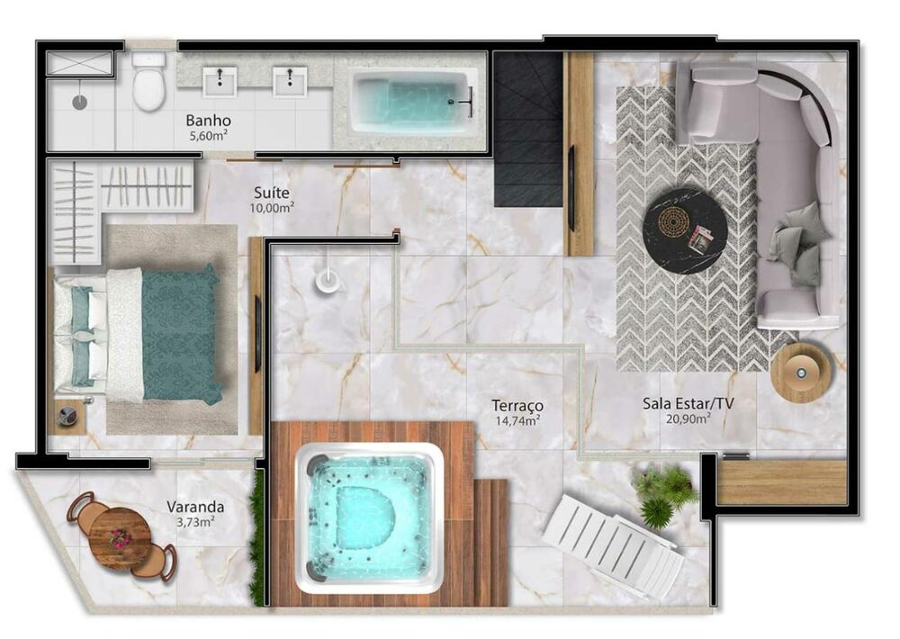 Cobertura, 3 quartos, 122 m² - Foto 12