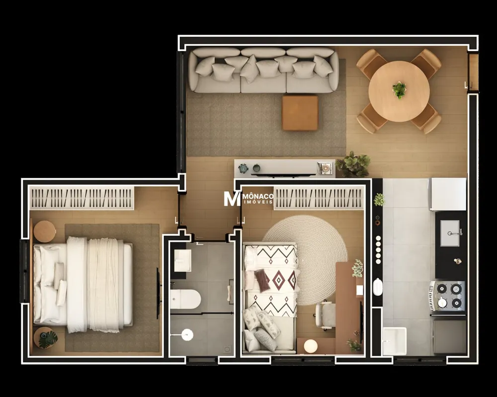 Apartamento, 2 quartos, 44 m² - Foto 2