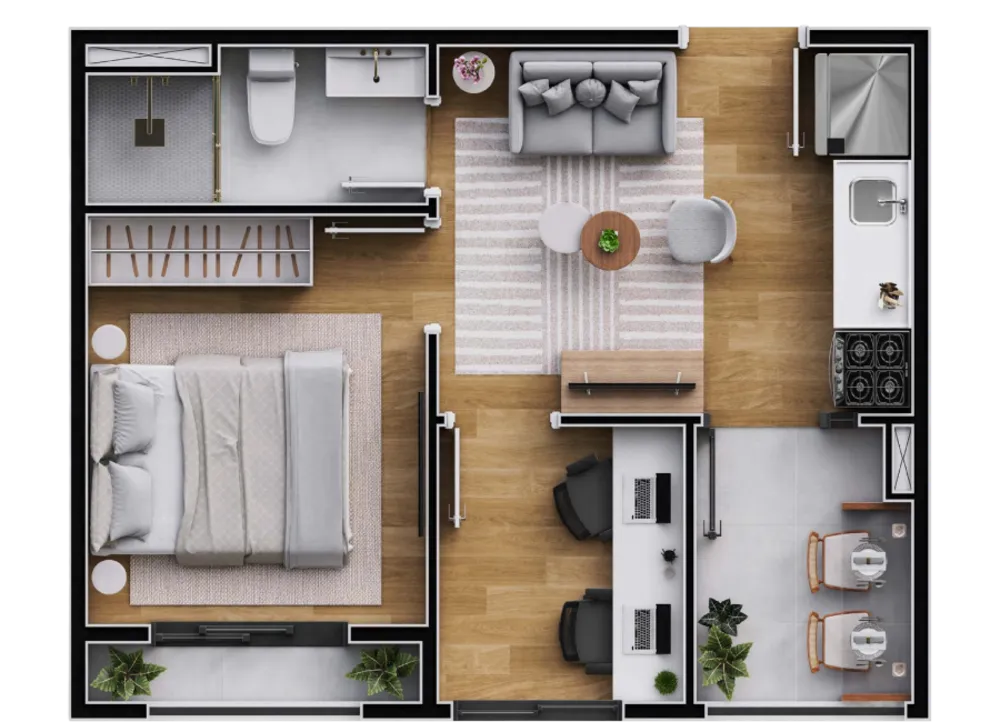 Apartamento, 2 quartos, 38 m² - Foto 3