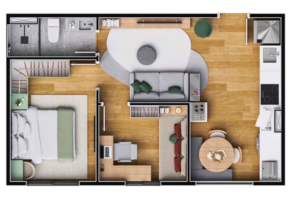 Apartamento, 2 quartos, 38 m² - Foto 1