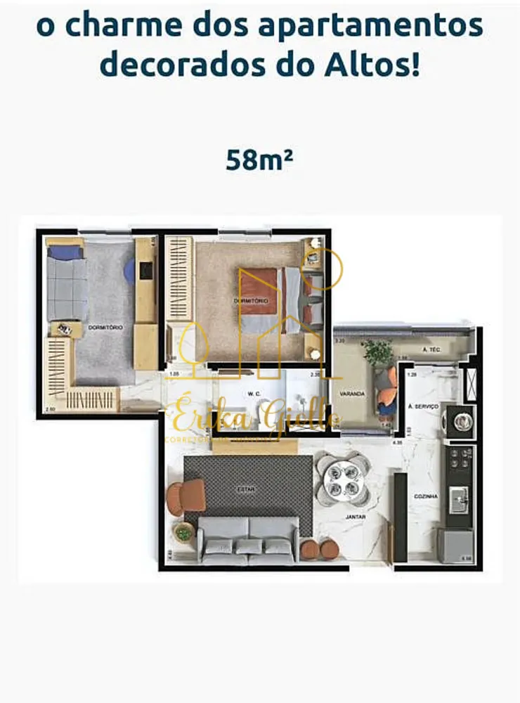 Apartamento, 2 quartos, 58 m² - Foto 4