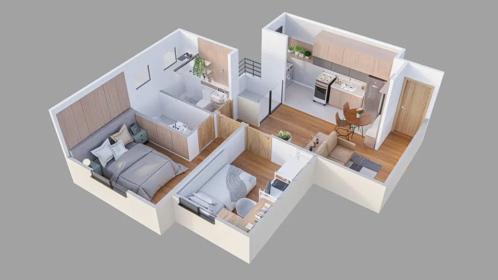 Apartamento, 2 quartos, 48 m² - Foto 1