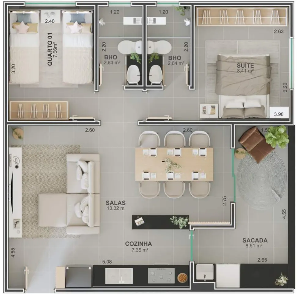 Apartamento, 2 quartos - Foto 4