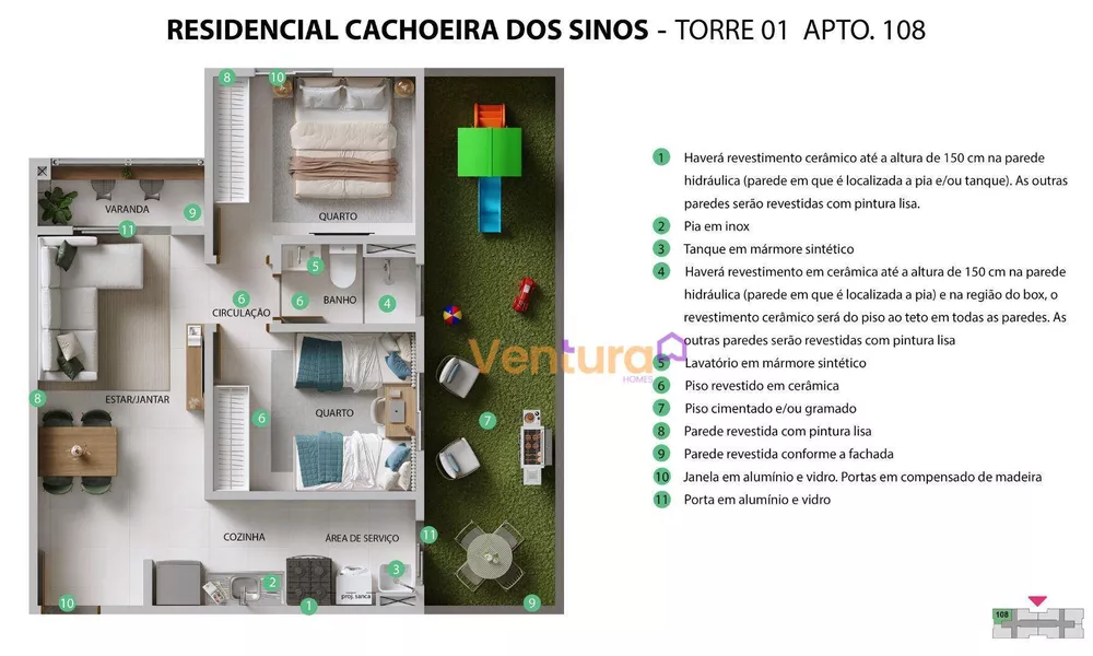 Apartamento, 2 quartos, 45 m² - Foto 4