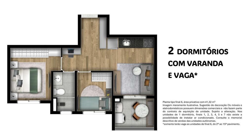 Apartamento, 2 quartos, 41 m² - Foto 3