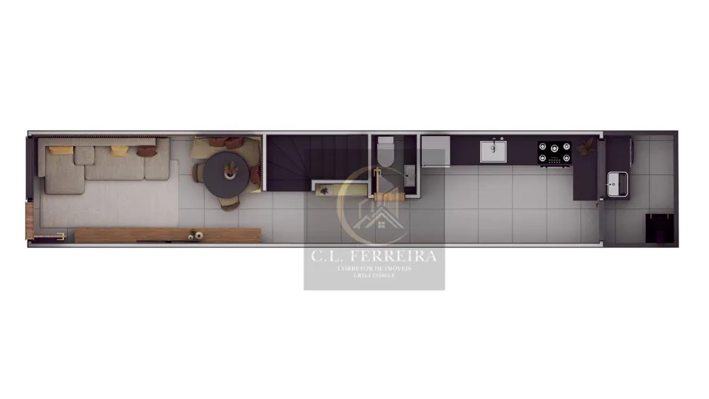 Sobrado, 2 quartos, 55 m² - Foto 4