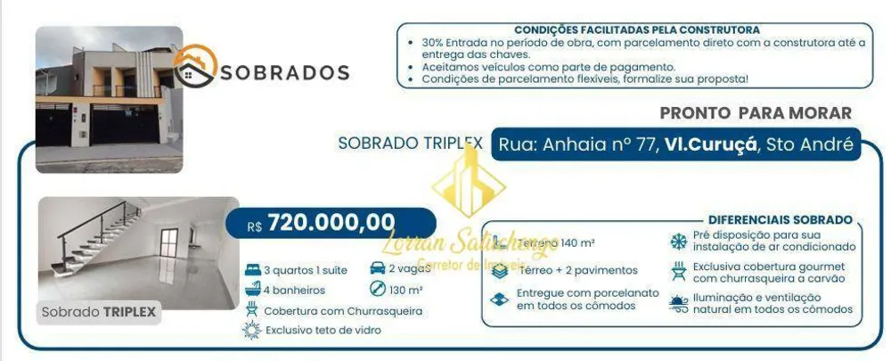 Sobrado, 3 quartos, 130 m² - Foto 3