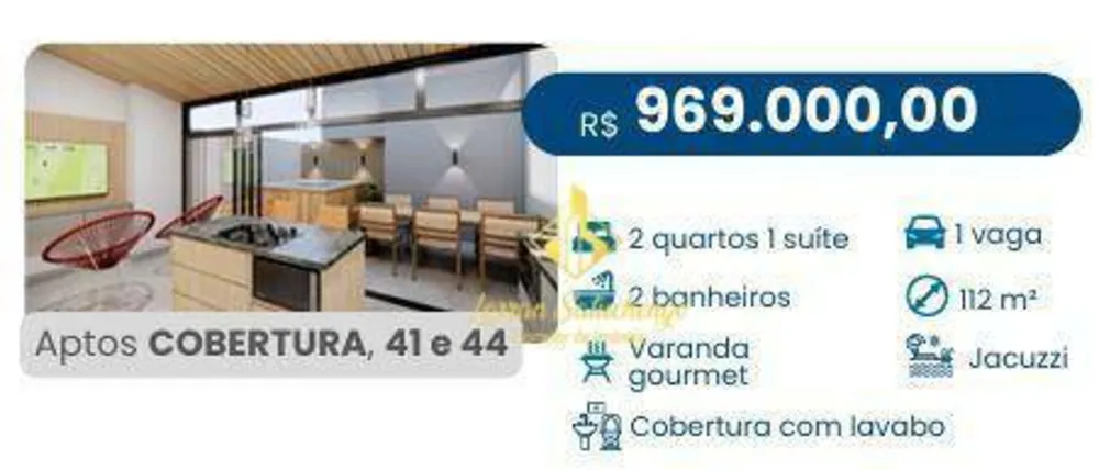 Cobertura, 2 quartos, 112 m² - Foto 1