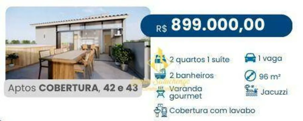 Cobertura, 2 quartos, 96 m² - Foto 1