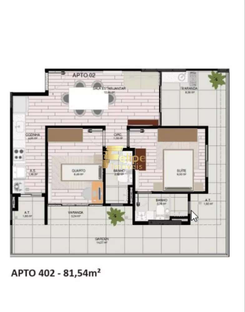 Apartamento à venda com 2 quartos, 107m² - Foto 11