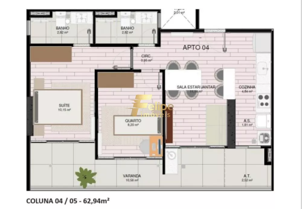 Apartamento à venda com 2 quartos, 107m² - Foto 16