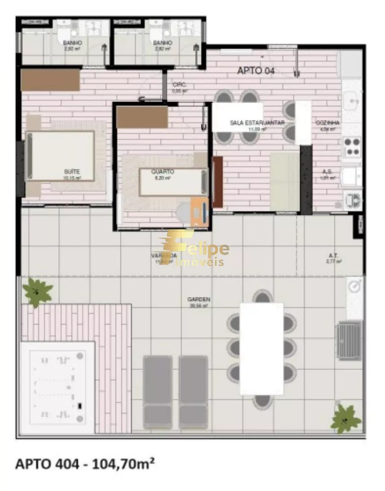 Apartamento à venda com 2 quartos, 107m² - Foto 9