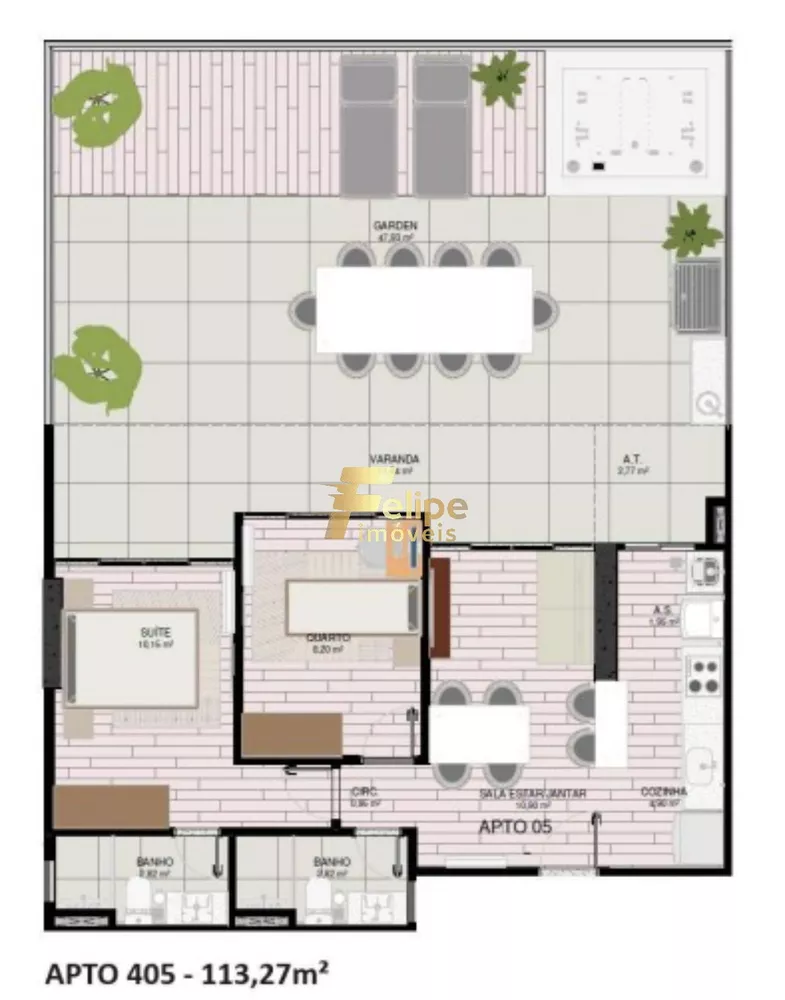 Apartamento à venda com 2 quartos, 107m² - Foto 8