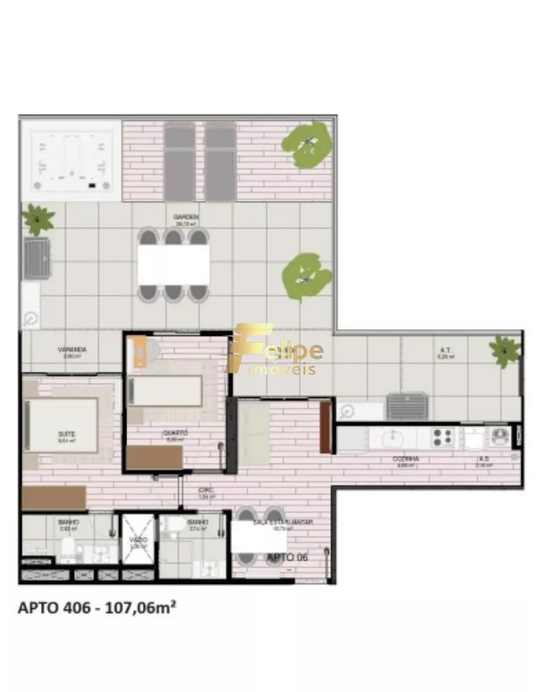 Apartamento à venda com 2 quartos, 107m² - Foto 7