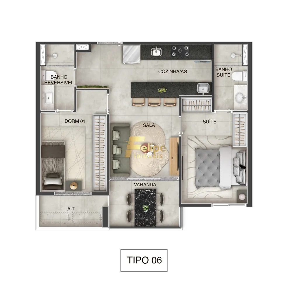 Apartamento, 3 quartos, 73 m² - Foto 12