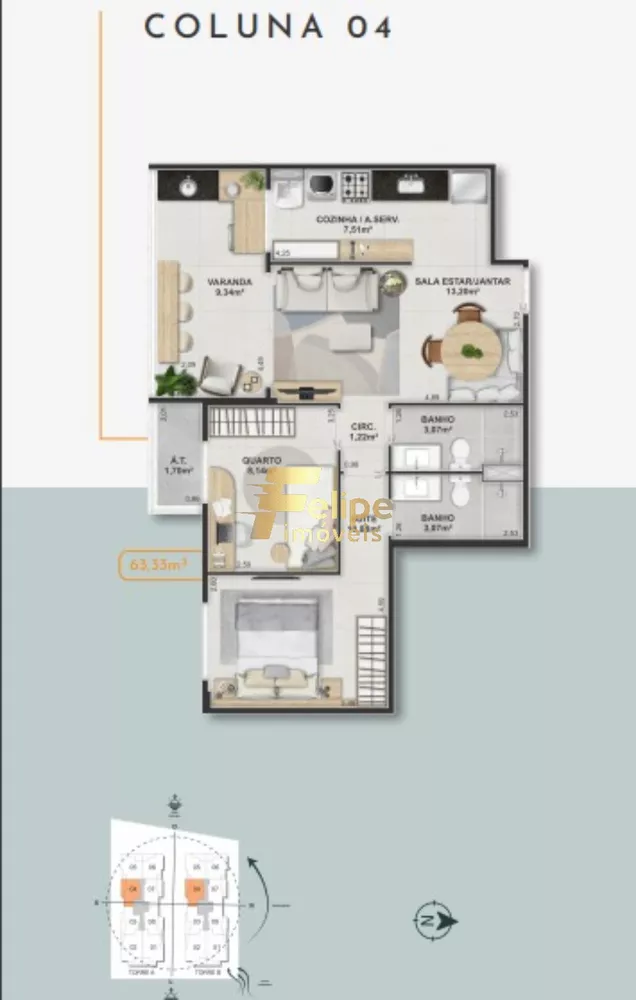 Apartamento à venda com 2 quartos, 65m² - Foto 22