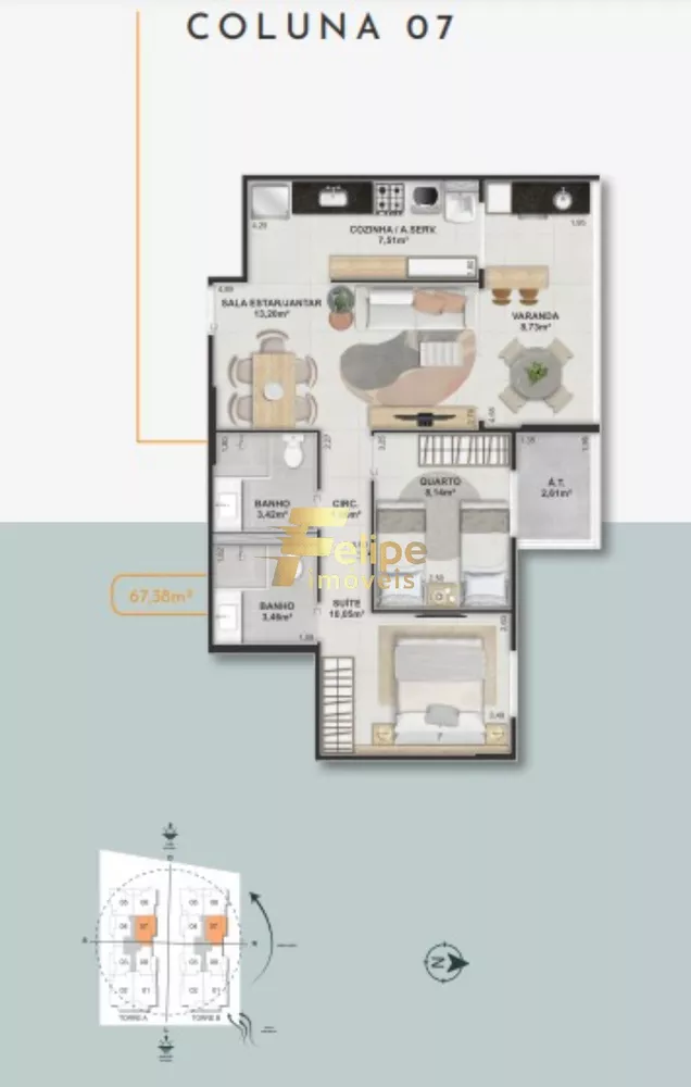 Apartamento à venda com 2 quartos, 65m² - Foto 24