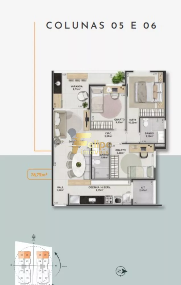 Apartamento à venda com 2 quartos, 65m² - Foto 23