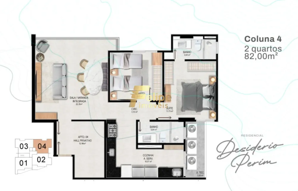 Apartamento, 3 quartos, 96 m² - Foto 3
