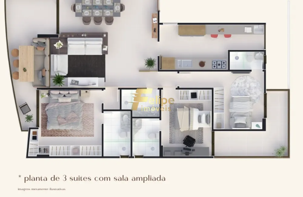 Apartamento, 4 quartos, 127 m² - Foto 2