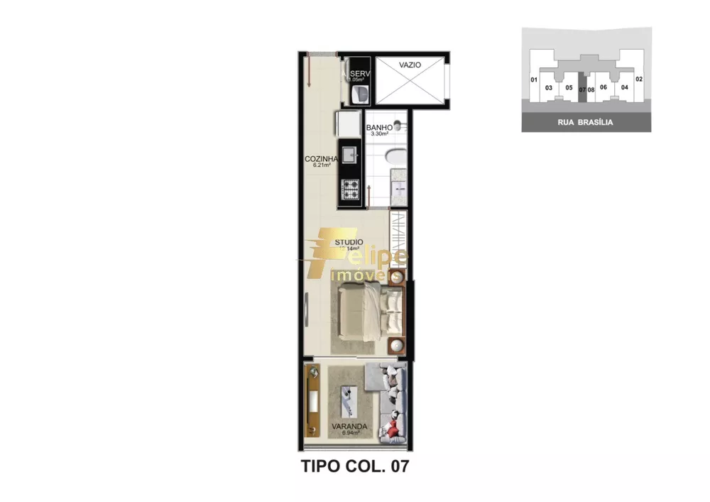 Apartamento à venda com 2 quartos, 90m² - Foto 8