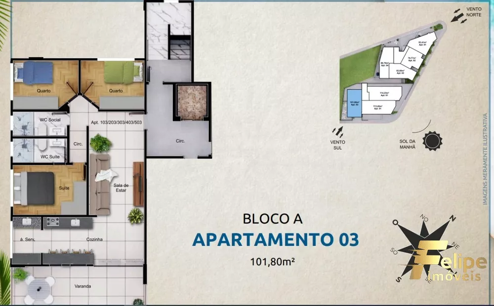 Apartamento à venda com 2 quartos, 79m² - Foto 9