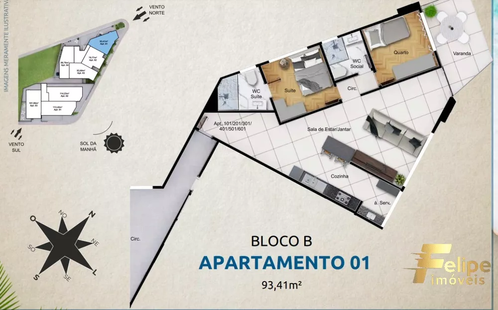 Apartamento à venda com 2 quartos, 79m² - Foto 8