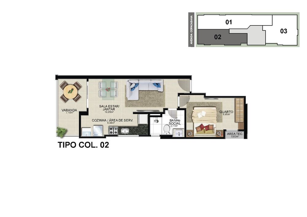 Apartamento, 2 quartos, 56 m² - Foto 4