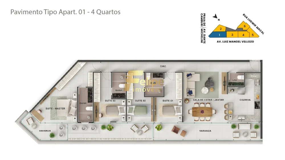 Apartamento, 3 quartos, 142 m² - Foto 3