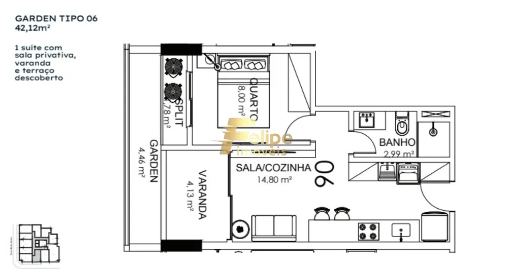 Apartamento, 1 quarto, 35 m² - Foto 5