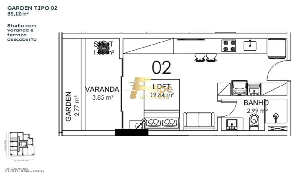 Apartamento, 1 quarto, 35 m² - Foto 7