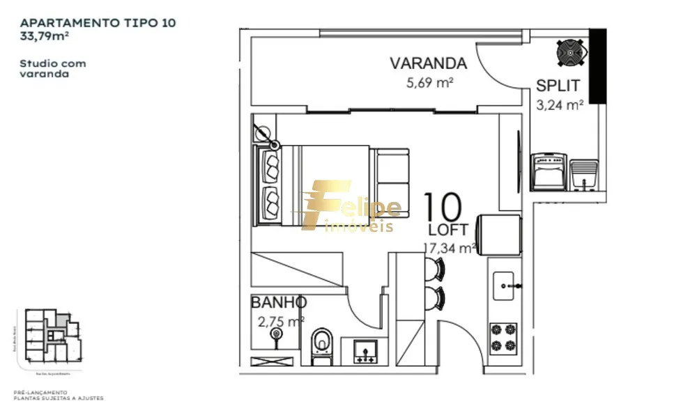 Apartamento, 1 quarto, 35 m² - Foto 8