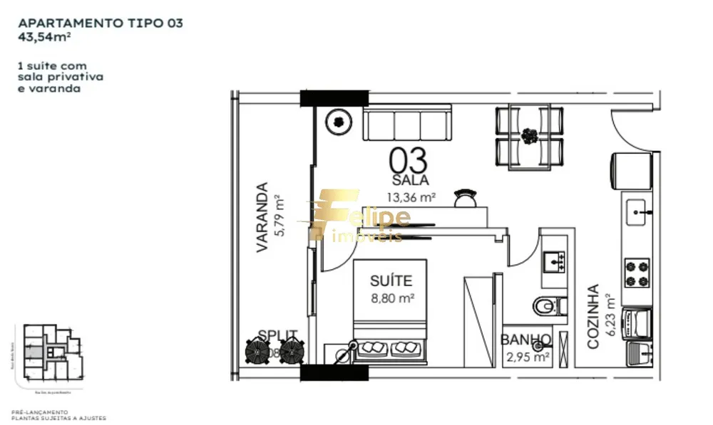 Apartamento, 1 quarto, 35 m² - Foto 10
