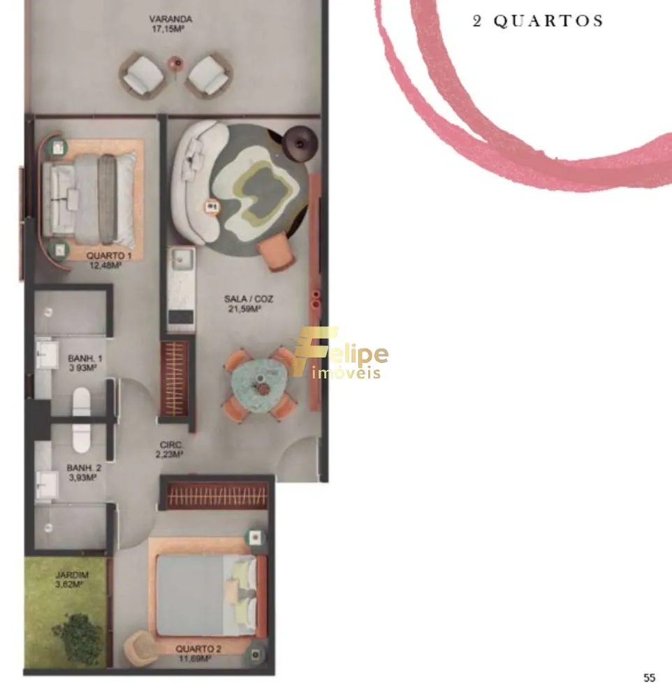 Apartamento, 2 quartos, 80 m² - Foto 7