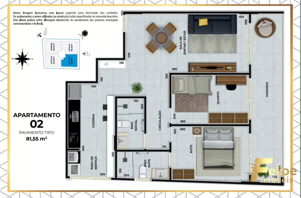 Apartamento à venda com 3 quartos, 80m² - Foto 4